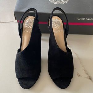 Vince Camuto 100% Black Suede heels